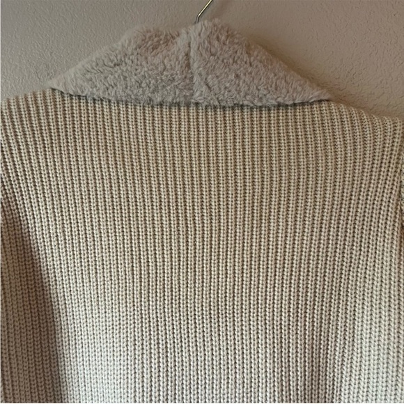 Anthropologie Moth Mixed Media Faux Suede Knit Cardigan Jacket Size XS - Picture 8 of 9